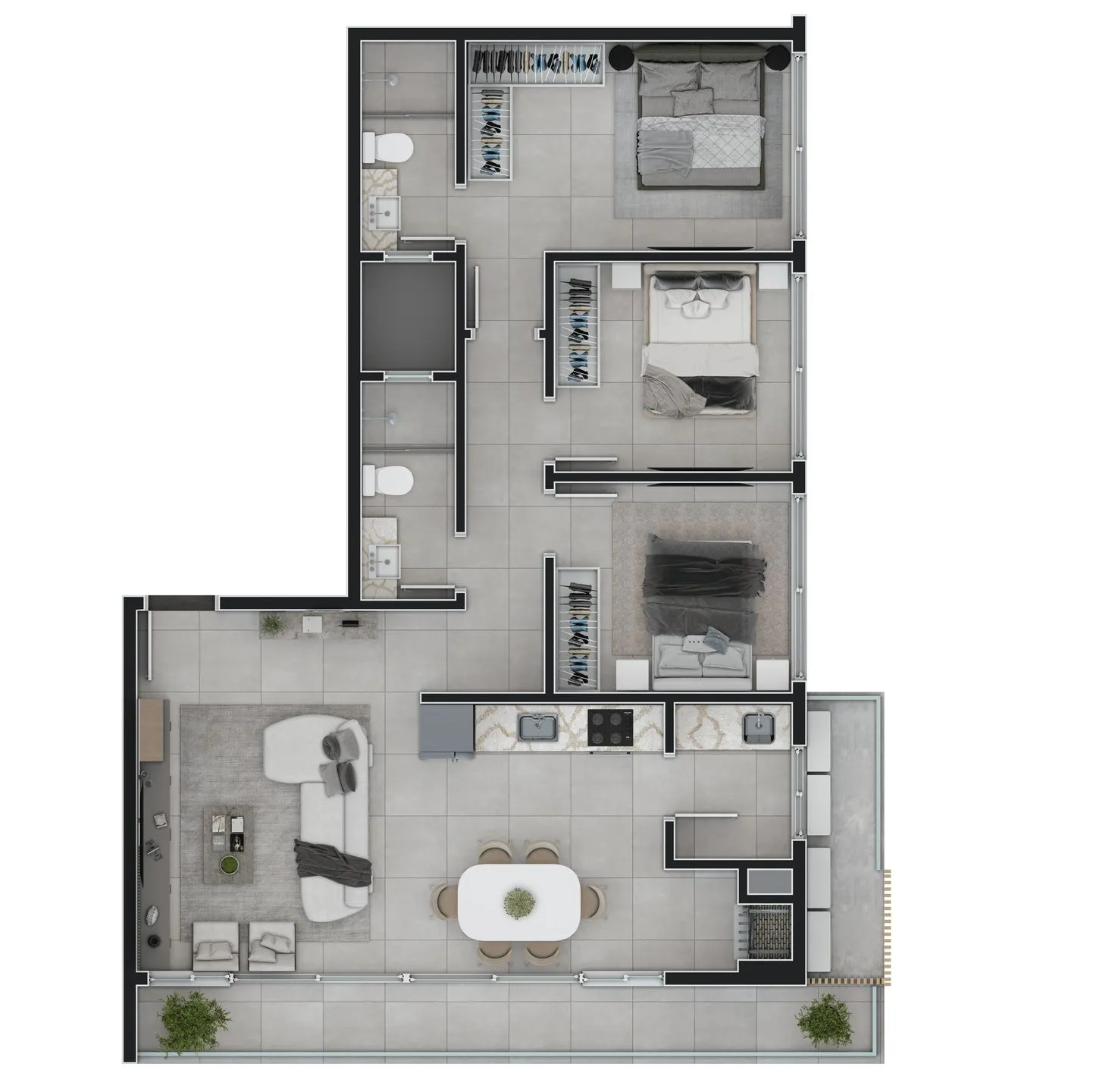 Imagem Apartamento à venda em Torres, Centro, com 3 quartos, 90.81m2