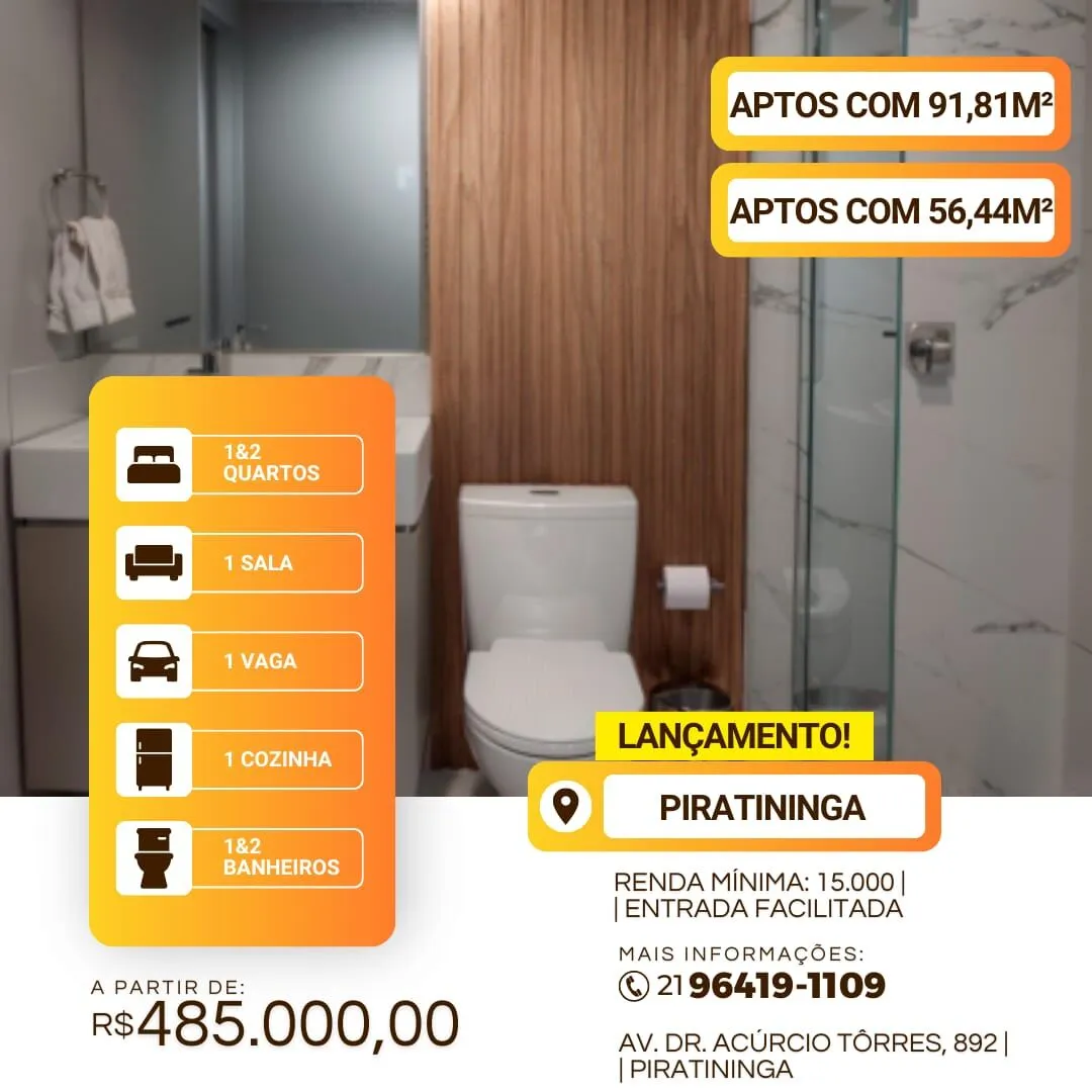 Imagem Apartamento em Condominio no bairro Piratininga, em Niterói-RJ