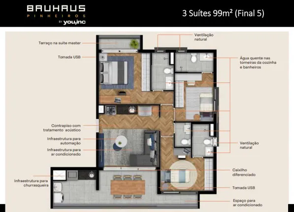 Apartamento com 2 Quartos à Venda, 69 m² em Pinheiros - São Paulo