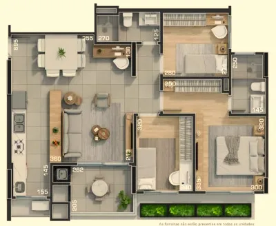Imagem Apartamento à venda em Curitiba-PR, Campo Comprido: 3 quartos, 1 suíte, 2 banheiros, 2 vagas de garagem, 87,14 m² de área.