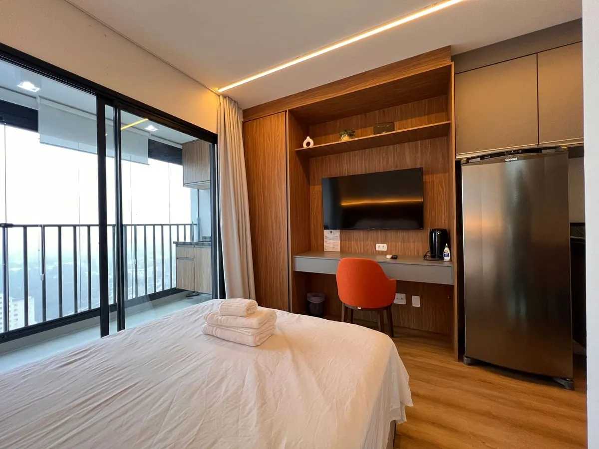 Imagem Apartamento com 1 Quarto para alugar, 23m² - Santo Amaro