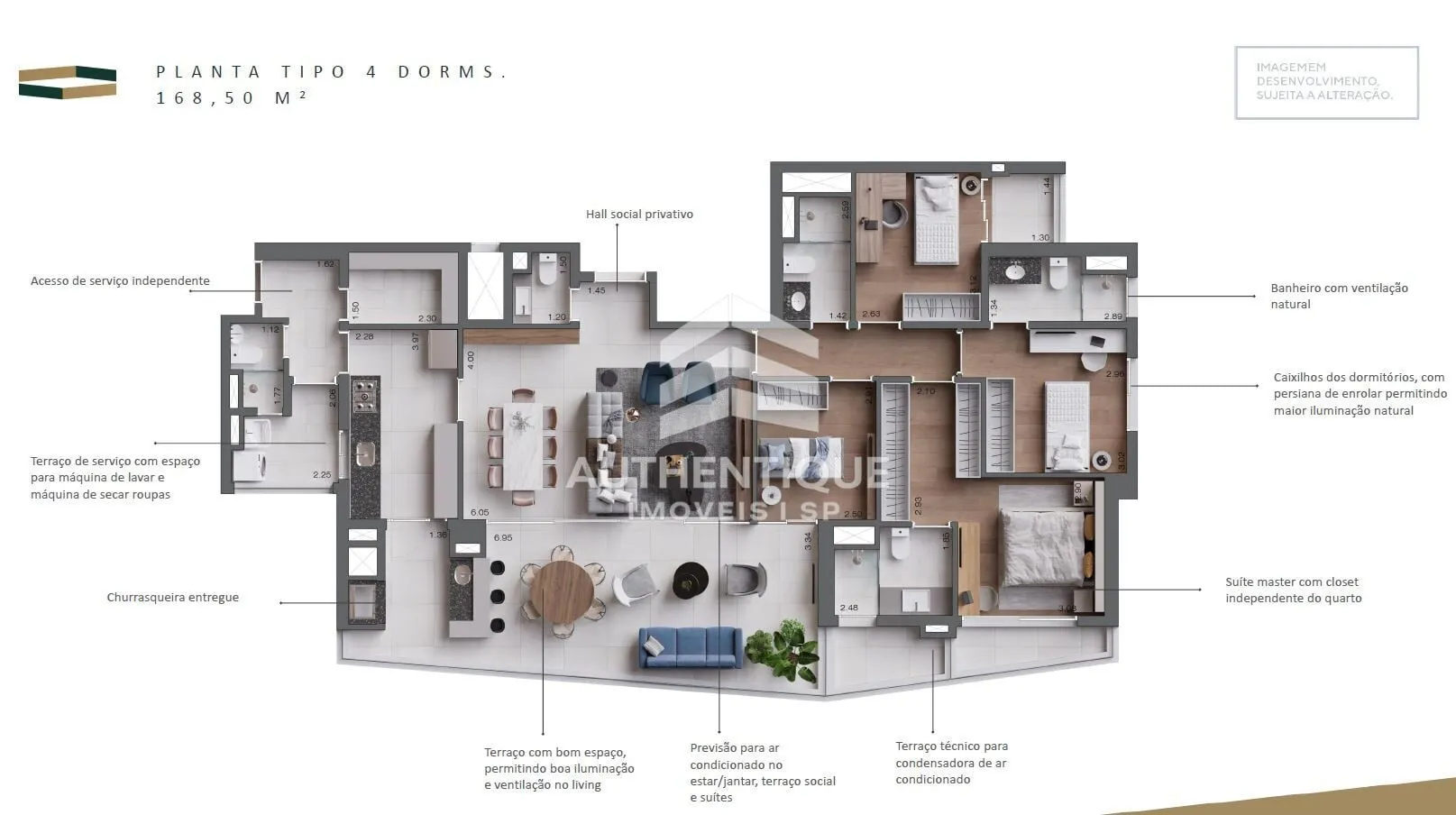 Imagem JOAQUIM BROOKLIN - Apartamento à venda no bairro Brooklin - São Paulo/SP, Zona Sul