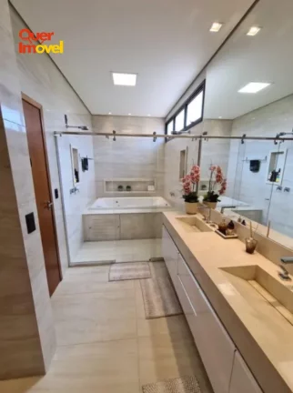Imagem Espetacular casa em condomínio à venda em Ribeirão Preto-SP Jardim Olhos D Água I 4 quartos, 4 suítes, 2 salas, 5 banheiros, 4 vagas, 390m².