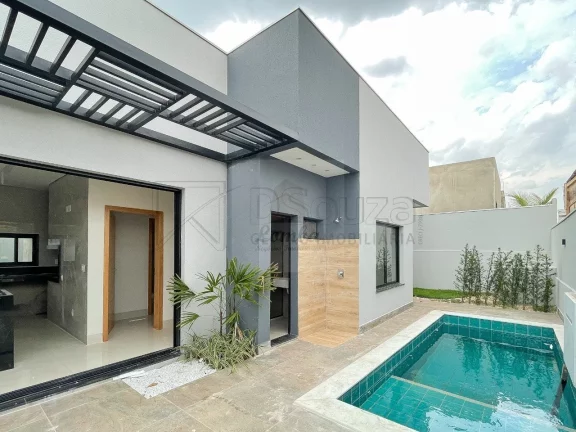 Residência de luxo com 3 suítes em condomínio exclusivo no Mirante do Pary, Várzea Grande-MT - 179m² - 4 vagas.