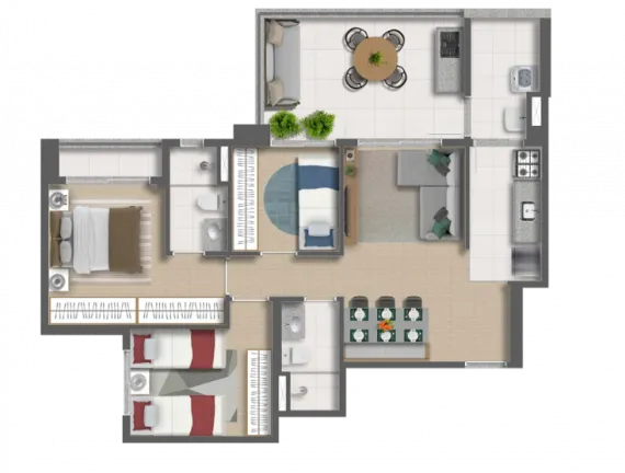Imagem Apartamento com 2 Quartos à Venda, 57 m² em Vila Mascote - São Paulo