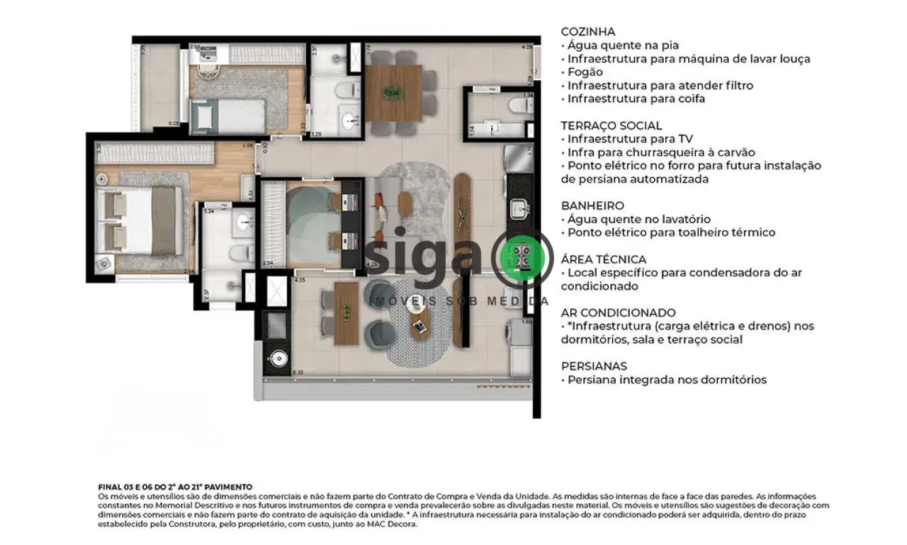 Imagem Apartamento 88?m² com 3 Dormitórios e 2 Vagas no Campo Belo ? Lazer Completo