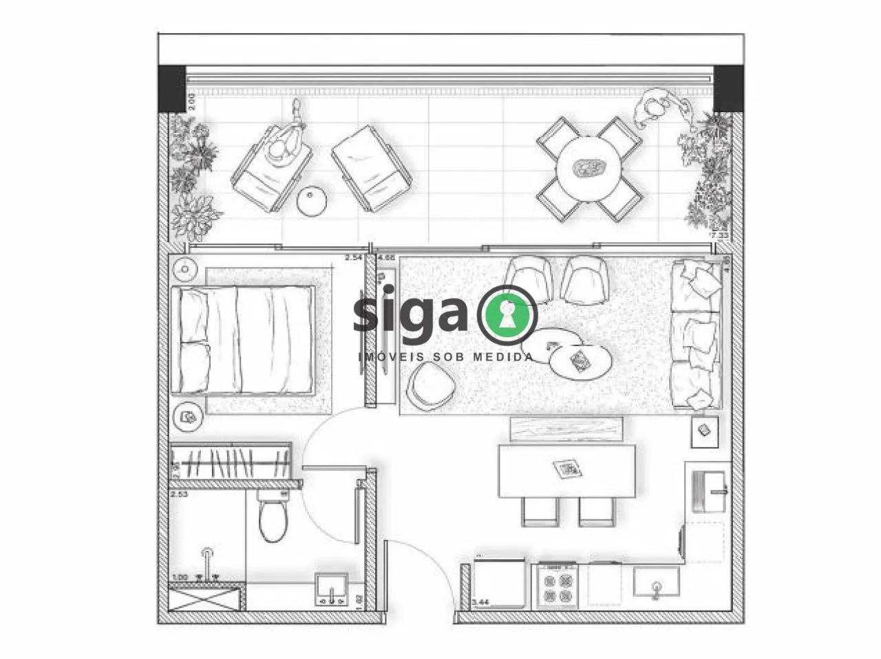 Imagem Apartamento para venda na Vila Madalena 1 dormitório, São Paulo - SP