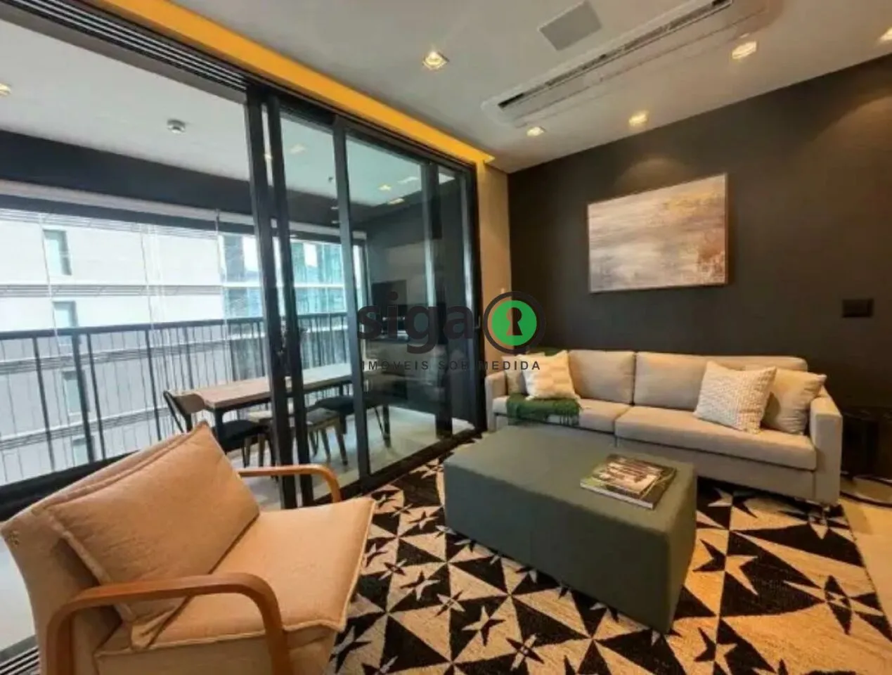 Imagem Apto para LOCAÇÂO ,MOBILIADO, com 77m²,1 suite, 2 vagas, no Brooklin