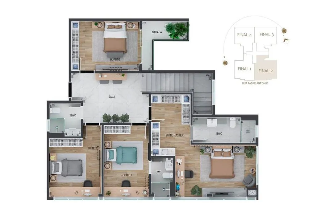 Imagem Cobertura de luxo com 4 quartos e 281,64m² no Alto da Glória, Curitiba-PR - Imperdível!