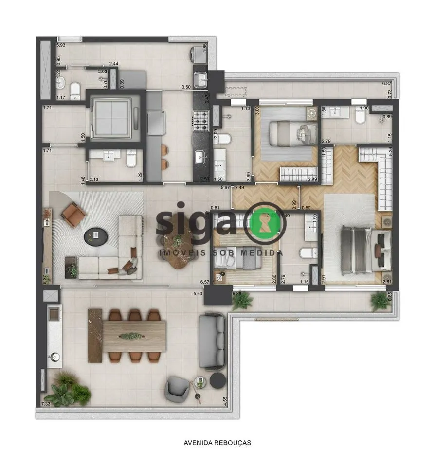 Imagem Apartamento para venda em Pinheiros 03 suítes, São Paulo - SP