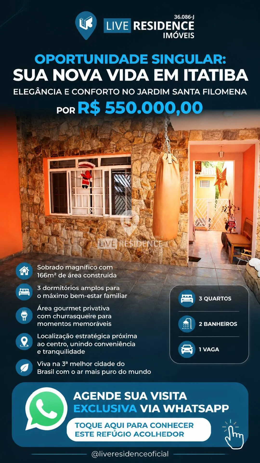 Imagem Jardim Santa Filomena, em Itatiba-SP 3 dormitórios