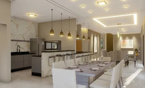 Imagem VENDA DE SOBRADO NO CONDOMÍNIO ARUÃ BRISAS, EM MOGI DAS CRUZES/SP, 298m² com 4 suítes, área gourmet, piscina e garagem para 6 carros. CONSULTE-NOS.