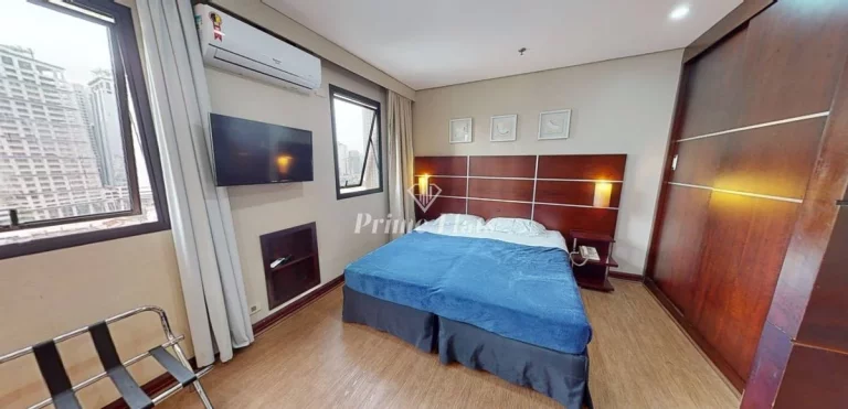 Imagem Flat disponível para locação no Transamérica Executive Chácara Santo Antônio, com 28m², 1 dormitório e 1 vaga!