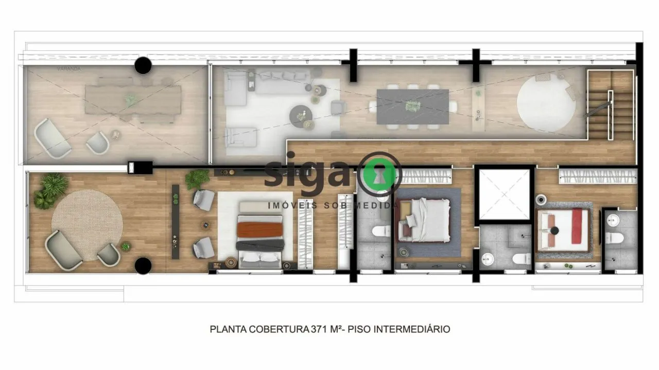 Imagem Cobertura Triplex para venda no Jardins 03 suites, São Paulo - SP