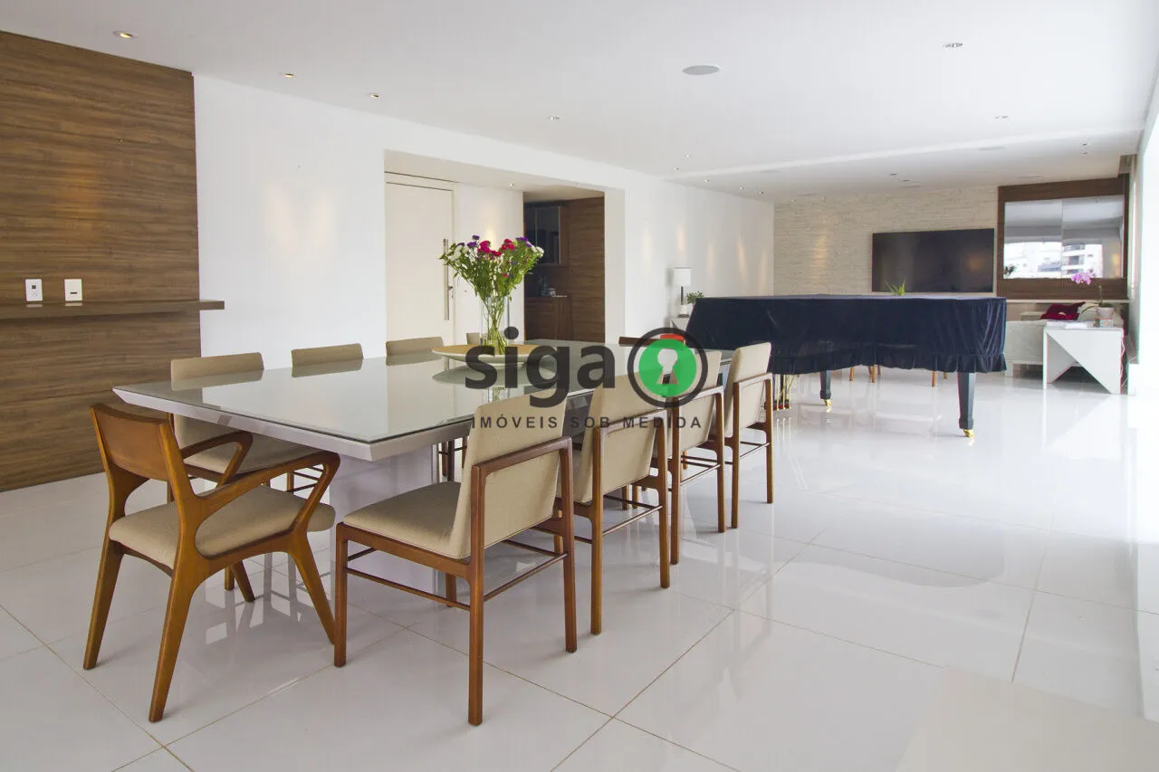 Imagem partamento De Luxo Mobiliado À Venda No Campo Belo | 442 m² | Andar Alto | 4 Suítes | 6 Vagas | Club