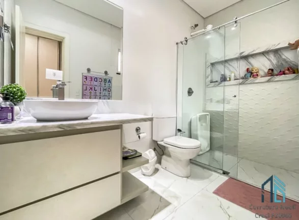 Imagem (Estuda permuta e financiamento) Sobrado Semi mobiliado lindo, 03 suítes, piscina, 06 vagas, em São José dos Pinhais PR
