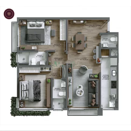 Imagem Apartamento Temático Montalcino Gramado - 1 ou 2 suítes - Para Amantes de Vinho!