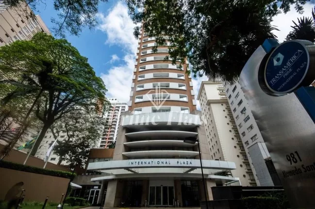 Imagem Flat disponível para locação no Transamérica Prime International Plaza no Jardim Paulista, com 45m², 1 dormitório e 1 vaga