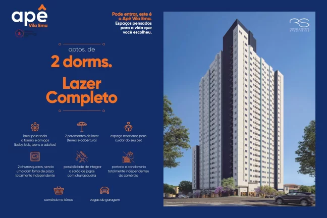 Foto do imóvel Apartamento com 2 dormitórios, pronto para morar, ao lado do monotrilho, com vaga de garagem. Algumas unidades se enquadram no Minha Casa Minha Vida.