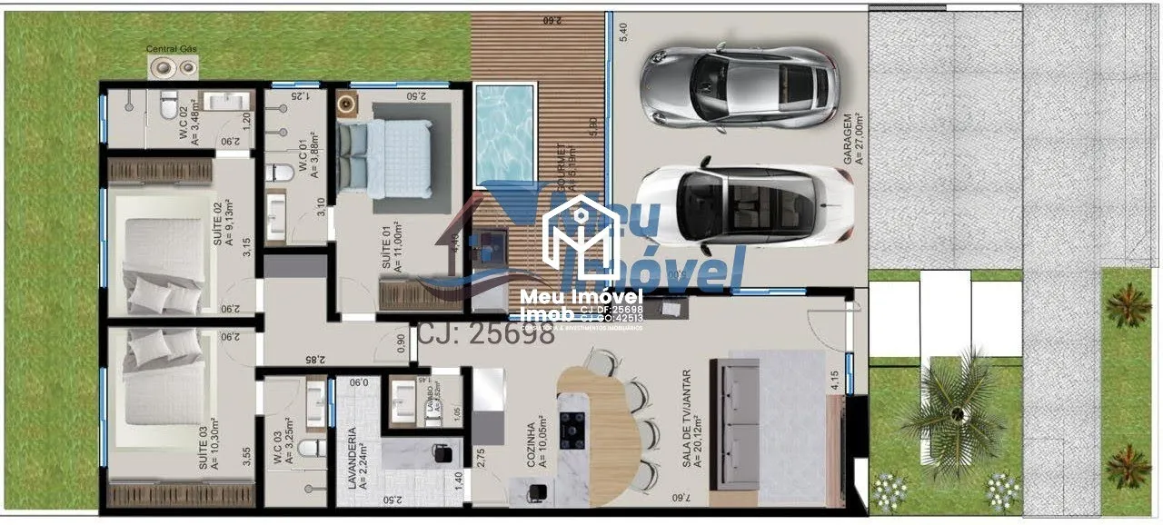 Imagem Brisas do Vale Casa 3 Quartos 3 Suítes 2 Vagas 127m² Lazer