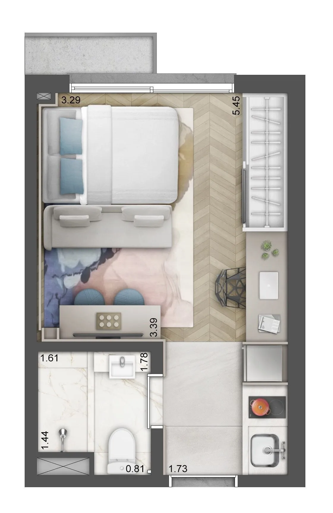 Imagem Apartamento 1 dormitório na Cidade Baixa