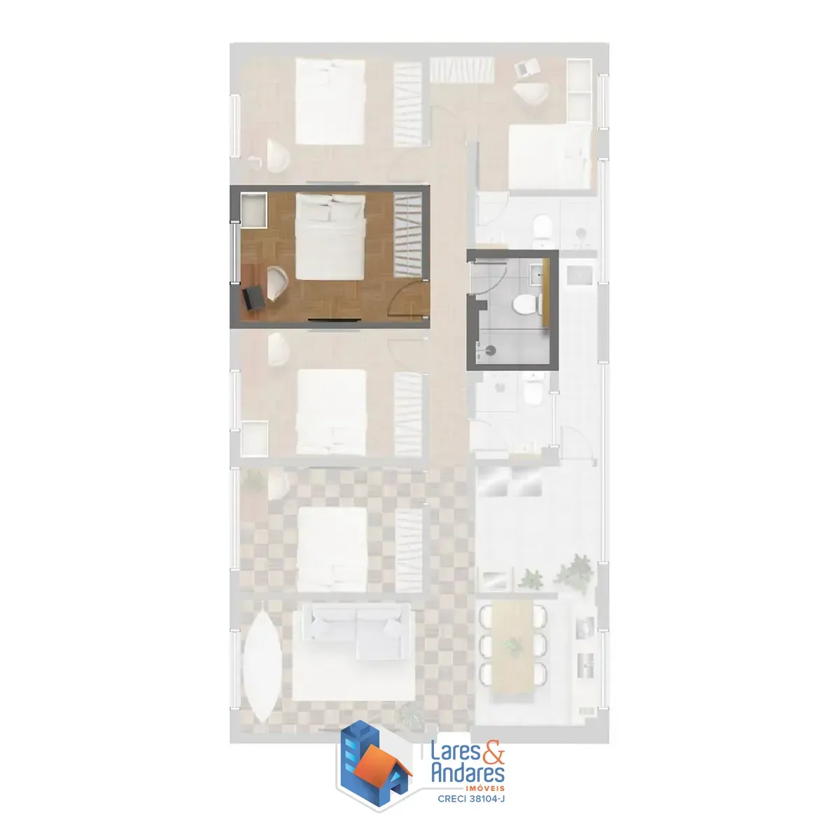 Imagem Apartamento para venda em Pinheiros com 5 quartos, sendo 1 suíte, 134m²