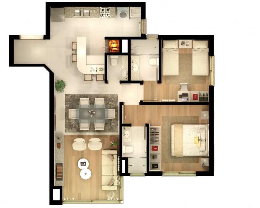 Imagem Apartamento à venda em Gramado, Centro, com 3 quartos, 104.16m2