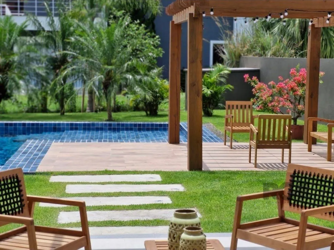 Imagem Casa térrea com piscina, no Condominio Terra Ville com 380,27m2 e 3 suites.