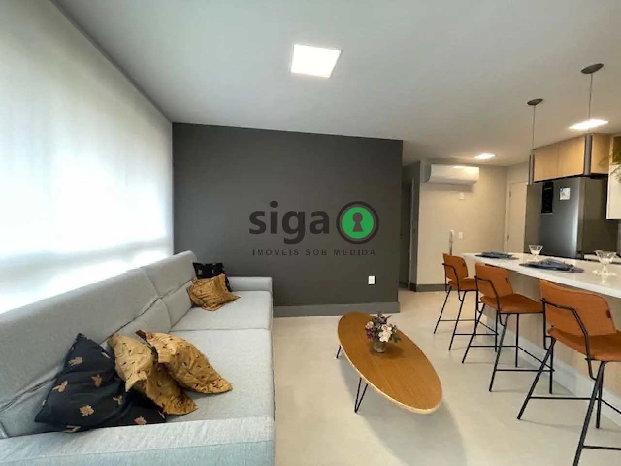 Imagem Apartamento mobiliado para VENDA com 2 dorms, sendo 1 suite, 1 vg com vista eterna para o Jd Europa