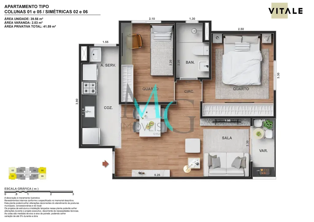 Imagem Garden à venda 2 Quartos 1 Vaga 55.64M² Vila Kosmos Rio de Janeiro - RJ | Vitale Carioca