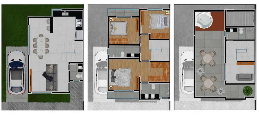 Imagem Casa de alto padrão em condomínio no Guabirotuba: 3 quartos, 1 suíte, 4 banheiros, 2 vagas, 187,72m² - Curitiba-PR