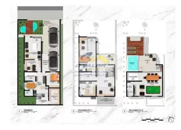 Imagem Vendo Casa Triplex de Luxo com 300m², 5 quartos s/ a suíte principal com 55m², piscina, área gourmet e 2 vagas