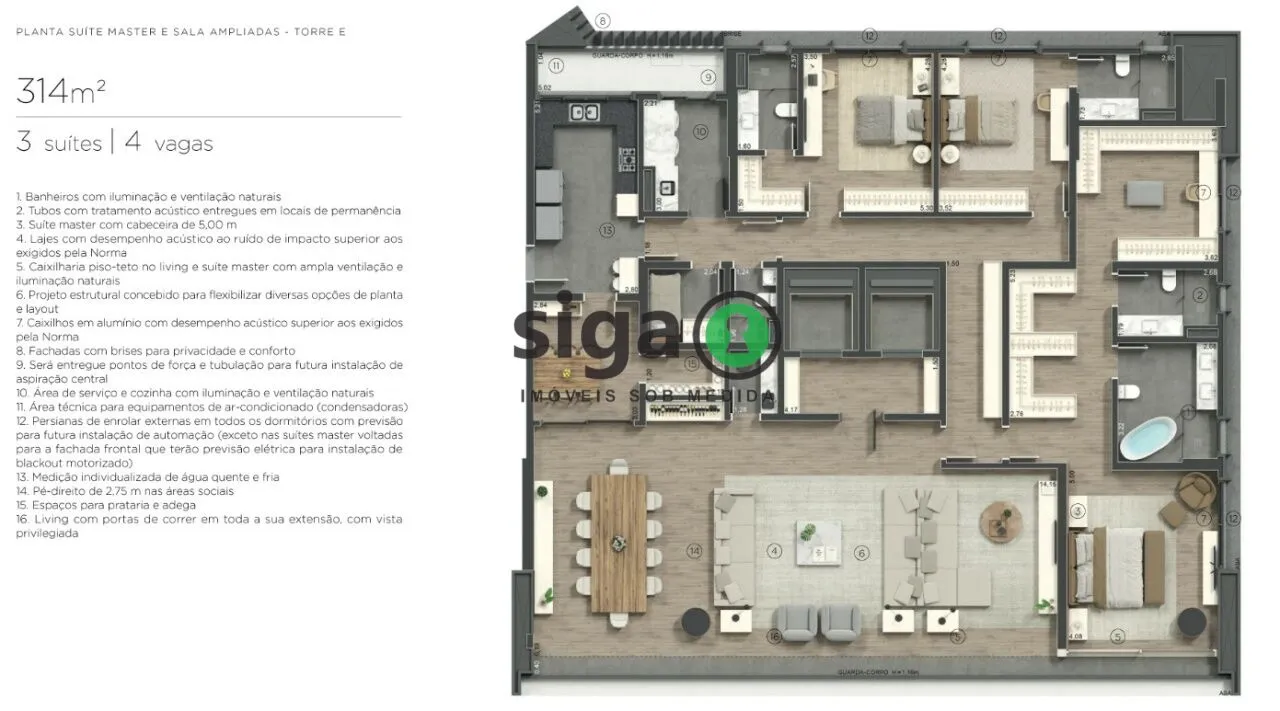 Imagem Apartamento para venda no Jardins 04 suítes, São Paulo - SP