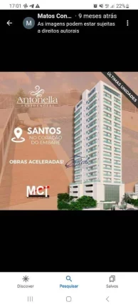 Imagem Apartamento Garden com 2 dormitórios à venda, 54 m² por R$ 750.000,00 - Embaré - Santos/SP