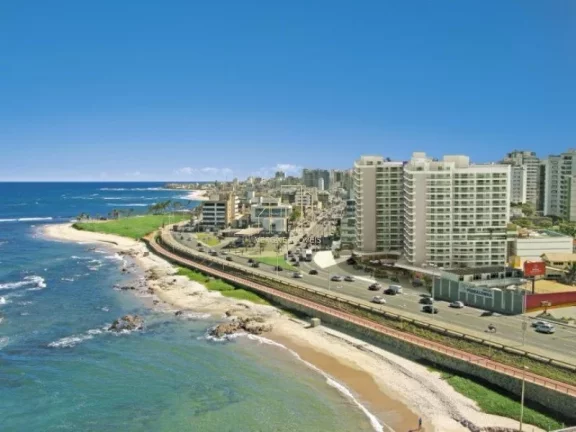 Imagem Apartamento mobiliado vista mar quarto e sala varanda a venda na Pituba