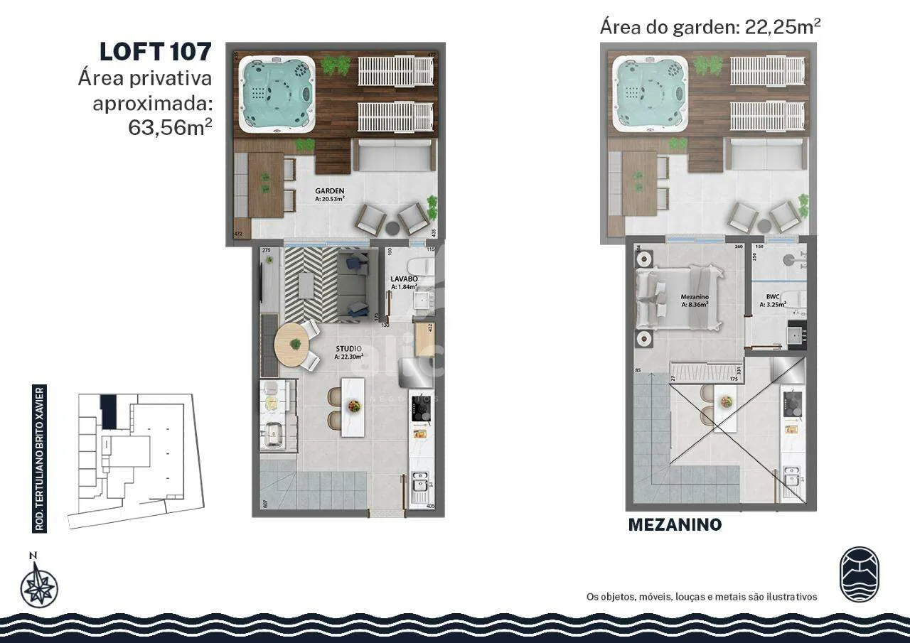 Imagem Loft à venda com 1 quarto 1 suíte, 41,31m² em Jurerê Florianópolis