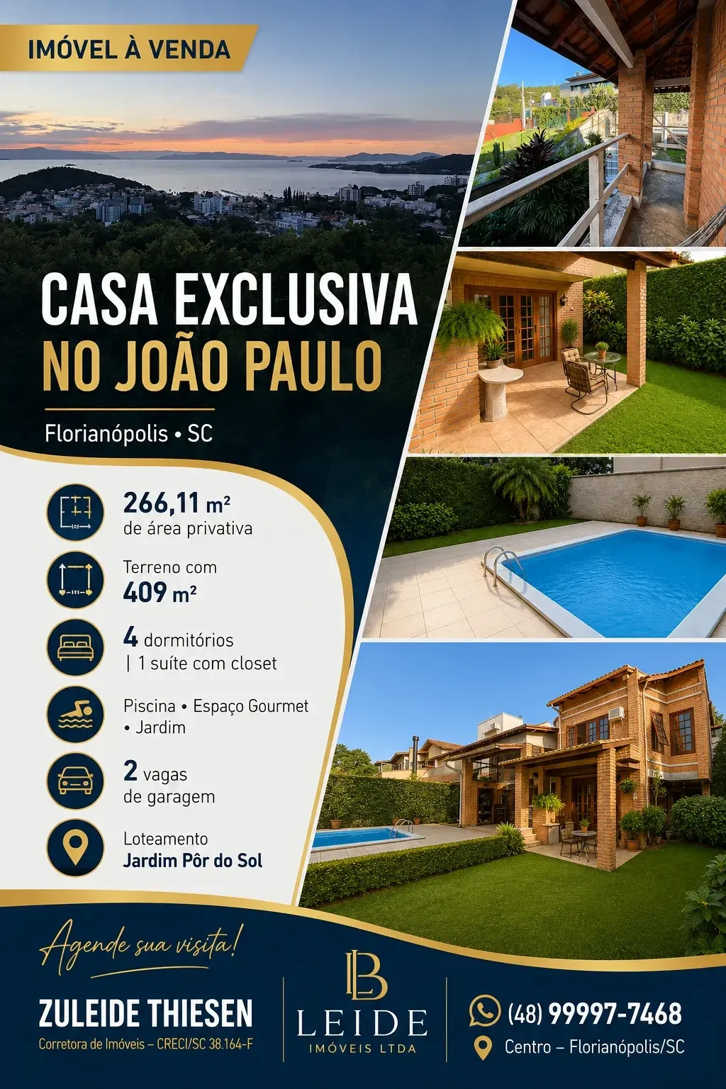 Imagem Sobrado com 4 Quartos à Venda, Locação ou Temporada, 266 m² em João Paulo - Florianópolis
