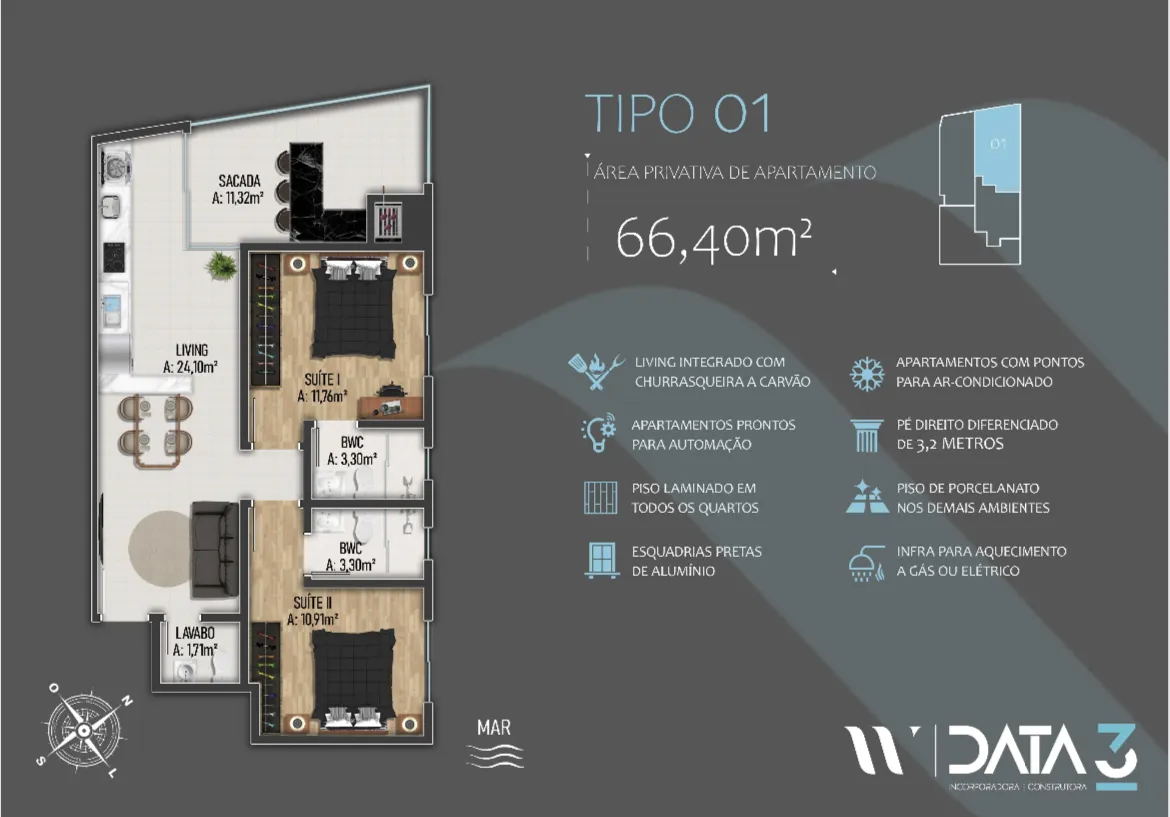 Imagem Apartamento 54m Umuarama-PR 55