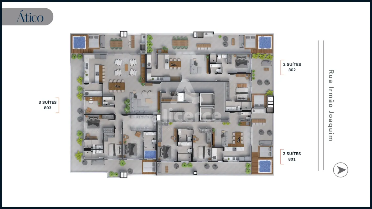 Imagem Apartamento à venda com 3 quartos 3 suítes, 278,51m² em Centro Florianópolis