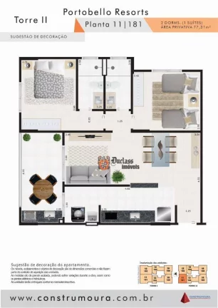 Imagem Apartamento com 2 dormitórios à venda, 77,30 m² a partir de R$ 480.744, - Centro - Mongaguá/SP