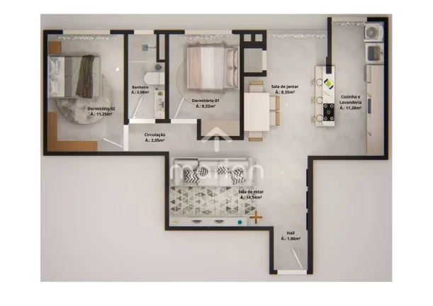 Imagem Apartamento com 2 quartos, Itacolomi - Balneário Piçarras