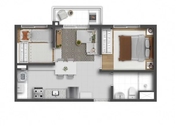 Imagem GO BOSQUE MAIA - ARQUIPLAN - Aptos de 37m², excelente localização, próximo ao Parque Bosque Maia!!
