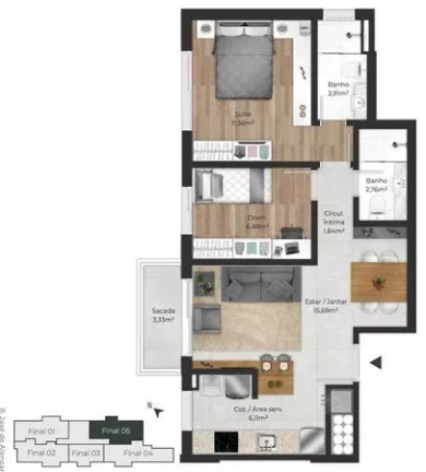 Imagem Apartamento com 2 Quartos à Venda, 75 m² em Menino Deus - Porto Alegre