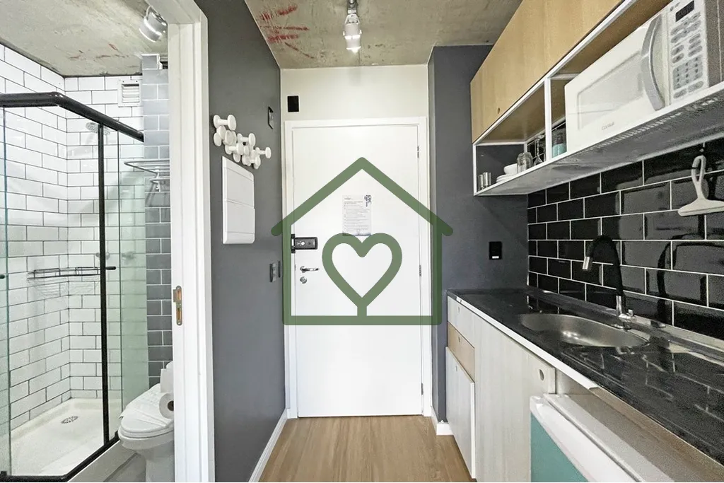 Imagem Apartamento Stúdio , Andar Alto com vista e sol, mobiliado lindamente decorado e equipado, pronto p...
