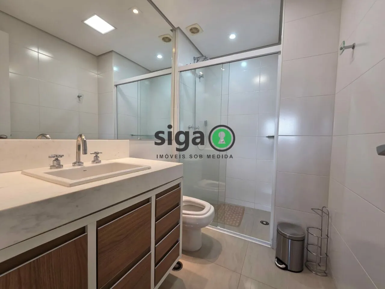 Imagem Apartamento Brooklin 134 m² 3 suítes pé direito duplo varanda gourmet churrasqueira
