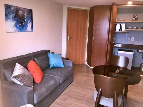 Imagem Flat disponível para locação no Hotel Premium Flats Berrini no Brooklin, com 30m², 1 dormitório e 1 vaga
