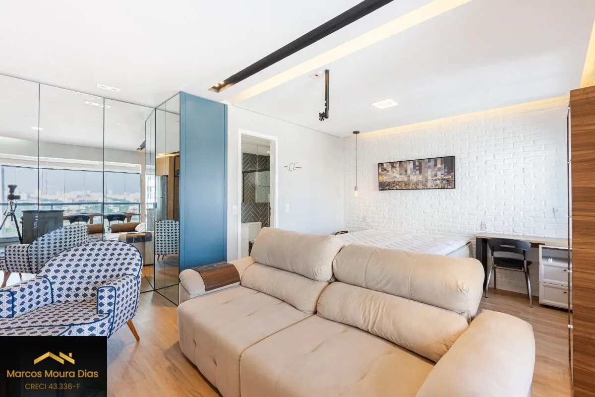 Imagem Apartamento Mobiliado à venda com 1 dormitório e 1 vaga na Vila Leopoldina - Portaria 24 hs, Edifício com Lazer e Gerador