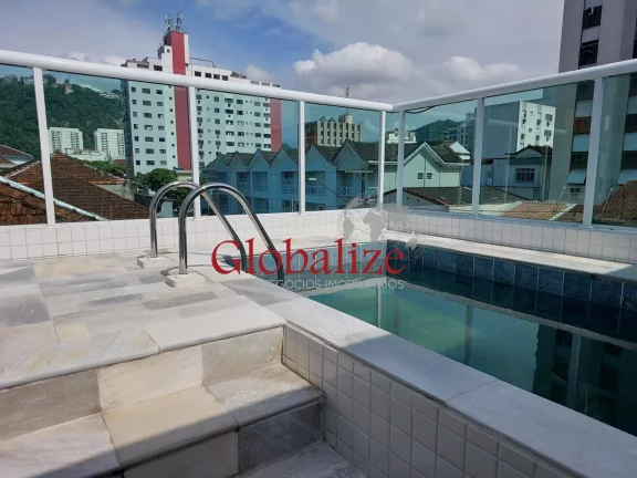 Imagem Bela Casa Alta Duplex em Santos no bairro Campo Grande com 3 dormitórios, churrasqueira e piscina por R$ 1.250.000,00