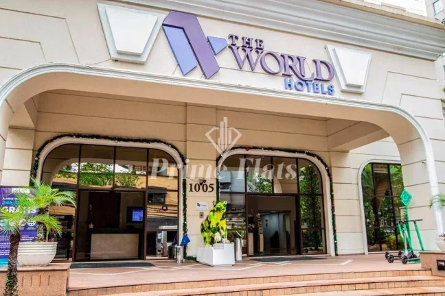 Imagem Flat disponível para venda no The World Hotels na Vila Olímpia com 30m², 1 dormitório e 1 vaga de garagem