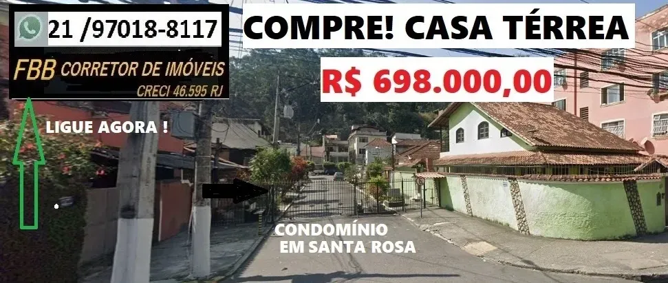 Imagem Casa de Condomínio com 3 Quartos à Venda, 480 m² em Santa Rosa - Niterói